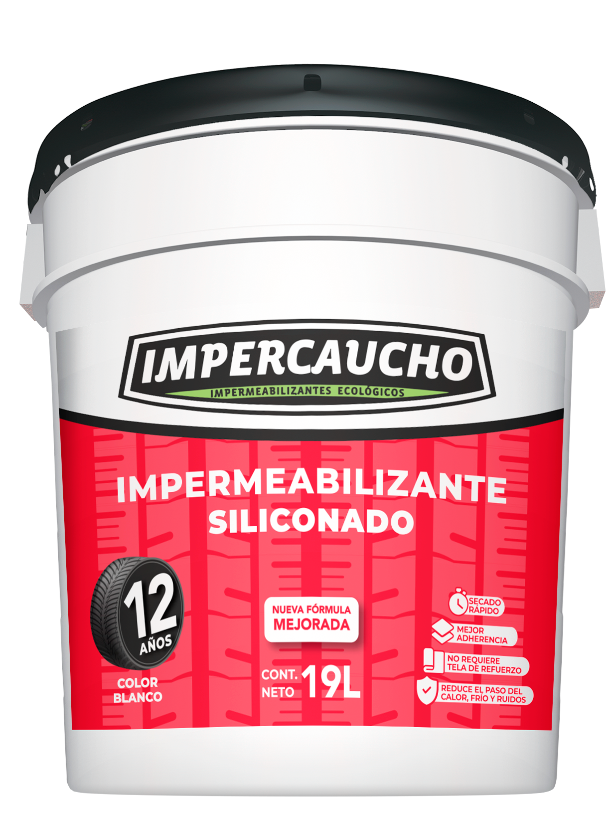 Impermeabilizante Impercaucho 12 Años Cubeta 19 Lts – FERREKUPER